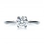 18k White Gold Custom Diamond Engagement Ring - Top View -  1162 - Thumbnail