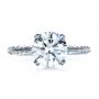 14k White Gold 14k White Gold Custom Diamond Engagement Ring - Top View -  1164 - Thumbnail