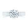 18k White Gold Custom Diamond Engagement Ring - Top View -  1259 - Thumbnail
