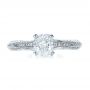 18k White Gold 18k White Gold Custom Diamond Engagement Ring - Top View -  1268 - Thumbnail