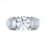  Platinum Custom Diamond Engagement Ring - Top View -  1434 - Thumbnail