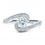  Platinum Custom Diamond Engagement Ring - Top View -  1449 - Thumbnail