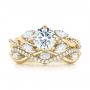 14k Yellow Gold 14k Yellow Gold Custom Diamond Engagement Ring - Top View -  103418 - Thumbnail