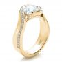 14k Yellow Gold 14k Yellow Gold Custom Diamond Engagement Ring - Three-Quarter View -  100069 - Thumbnail