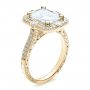 18k Yellow Gold 18k Yellow Gold Custom Diamond Engagement Ring - Three-Quarter View -  100091 - Thumbnail