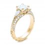 18k Yellow Gold 18k Yellow Gold Custom Diamond Engagement Ring - Three-Quarter View -  101229 - Thumbnail
