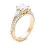 18k Yellow Gold Custom Diamond Engagement Ring