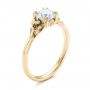 18k Yellow Gold 18k Yellow Gold Custom Diamond Engagement Ring - Three-Quarter View -  102024 - Thumbnail