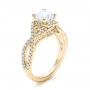 18k Yellow Gold 18k Yellow Gold Custom Diamond Engagement Ring - Three-Quarter View -  102148 - Thumbnail