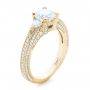 18k Yellow Gold 18k Yellow Gold Custom Diamond Engagement Ring - Three-Quarter View -  102457 - Thumbnail
