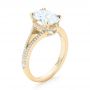 18k Yellow Gold 18k Yellow Gold Custom Diamond Engagement Ring - Three-Quarter View -  102946 - Thumbnail