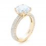 18k Yellow Gold 18k Yellow Gold Custom Diamond Engagement Ring - Three-Quarter View -  102971 - Thumbnail
