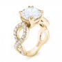 14k Yellow Gold 14k Yellow Gold Custom Diamond Engagement Ring - Three-Quarter View -  103042 - Thumbnail