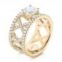 18k Yellow Gold 18k Yellow Gold Custom Diamond Engagement Ring - Three-Quarter View -  103215 - Thumbnail