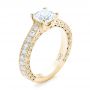 18k Yellow Gold 18k Yellow Gold Custom Diamond Engagement Ring - Three-Quarter View -  103303 - Thumbnail
