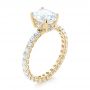 18k Yellow Gold 18k Yellow Gold Custom Diamond Engagement Ring - Three-Quarter View -  103355 - Thumbnail