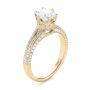 18k Yellow Gold 18k Yellow Gold Custom Diamond Engagement Ring - Three-Quarter View -  103428 - Thumbnail