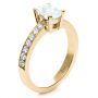 14k Yellow Gold 14k Yellow Gold Custom Diamond Engagement Ring - Three-Quarter View -  1107 - Thumbnail