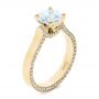 18k Yellow Gold 18k Yellow Gold Custom Diamond Engagement Ring - Three-Quarter View -  1259 - Thumbnail