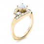 14k Yellow Gold 14k Yellow Gold Custom Diamond Engagement Ring - Three-Quarter View -  1302 - Thumbnail