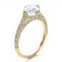 18k Yellow Gold 18k Yellow Gold Custom Diamond Engagement Ring - Three-Quarter View -  1443 - Thumbnail