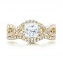 18k Yellow Gold 18k Yellow Gold Custom Diamond Engagement Ring - Three-Quarter View -  102148 - Thumbnail