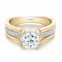 14k Yellow Gold 14k Yellow Gold Custom Diamond Engagement Ring - Flat View -  100610 - Thumbnail