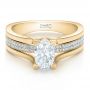14k Yellow Gold 14k Yellow Gold Custom Diamond Engagement Ring - Flat View -  100627 - Thumbnail
