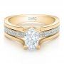 14k Yellow Gold 14k Yellow Gold Custom Diamond Engagement Ring - Flat View -  100627 - Thumbnail