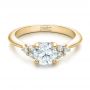 14k Yellow Gold 14k Yellow Gold Custom Diamond Engagement Ring - Flat View -  100810 - Thumbnail