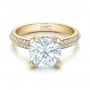 18k Yellow Gold 18k Yellow Gold Custom Diamond Engagement Ring - Flat View -  100839 - Thumbnail