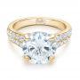 14k Yellow Gold 14k Yellow Gold Custom Diamond Engagement Ring - Flat View -  100872 - Thumbnail