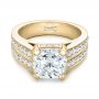 14k Yellow Gold 14k Yellow Gold Custom Diamond Engagement Ring - Flat View -  102042 - Thumbnail