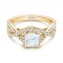 18k Yellow Gold 18k Yellow Gold Custom Diamond Engagement Ring - Flat View -  102148 - Thumbnail