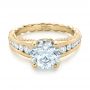 18k Yellow Gold 18k Yellow Gold Custom Diamond Engagement Ring - Flat View -  102218 - Thumbnail