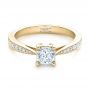 14k Yellow Gold 14k Yellow Gold Custom Diamond Engagement Ring - Flat View -  102253 - Thumbnail