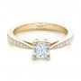 18k Yellow Gold 18k Yellow Gold Custom Diamond Engagement Ring - Flat View -  102253 - Thumbnail