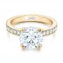 18k Yellow Gold 18k Yellow Gold Custom Diamond Engagement Ring - Flat View -  102339 - Thumbnail
