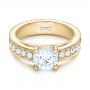 18k Yellow Gold 18k Yellow Gold Custom Diamond Engagement Ring - Flat View -  102345 - Thumbnail