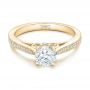 18k Yellow Gold 18k Yellow Gold Custom Diamond Engagement Ring - Flat View -  102363 - Thumbnail