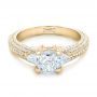 18k Yellow Gold 18k Yellow Gold Custom Diamond Engagement Ring - Flat View -  102457 - Thumbnail