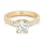 14k Yellow Gold 14k Yellow Gold Custom Diamond Engagement Ring - Flat View -  102462 - Thumbnail