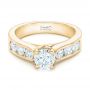 18k Yellow Gold 18k Yellow Gold Custom Diamond Engagement Ring - Flat View -  102470 - Thumbnail