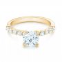 18k Yellow Gold 18k Yellow Gold Custom Diamond Engagement Ring - Flat View -  102582 - Thumbnail