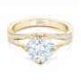 14k Yellow Gold 14k Yellow Gold Custom Diamond Engagement Ring - Flat View -  102601 - Thumbnail