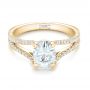 18k Yellow Gold 18k Yellow Gold Custom Diamond Engagement Ring - Flat View -  102604 - Thumbnail