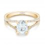 18k Yellow Gold 18k Yellow Gold Custom Diamond Engagement Ring - Flat View -  102604 - Thumbnail