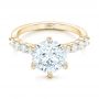 18k Yellow Gold 18k Yellow Gold Custom Diamond Engagement Ring - Flat View -  102614 - Thumbnail
