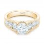 14k Yellow Gold 14k Yellow Gold Custom Diamond Engagement Ring - Flat View -  102762 - Thumbnail