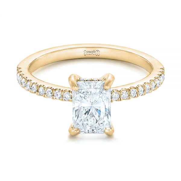 14k Yellow Gold 14k Yellow Gold Custom Diamond Engagement Ring - Flat View -  102856